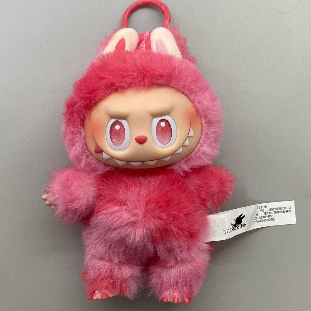 Pop Mart Labubu Love Big Into Energy Vinyl Plush Pendant Pink The Monsters